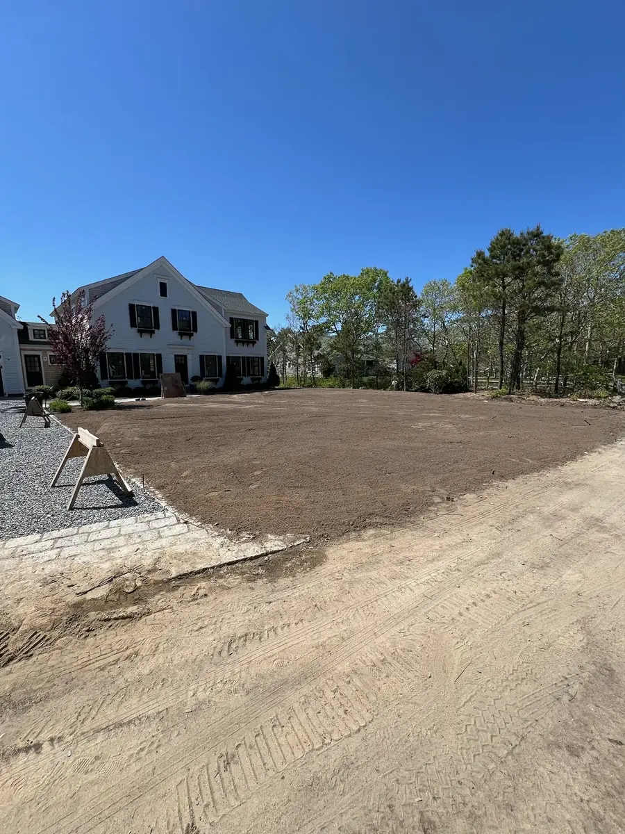 Graded soil at a new home before hydroseeding