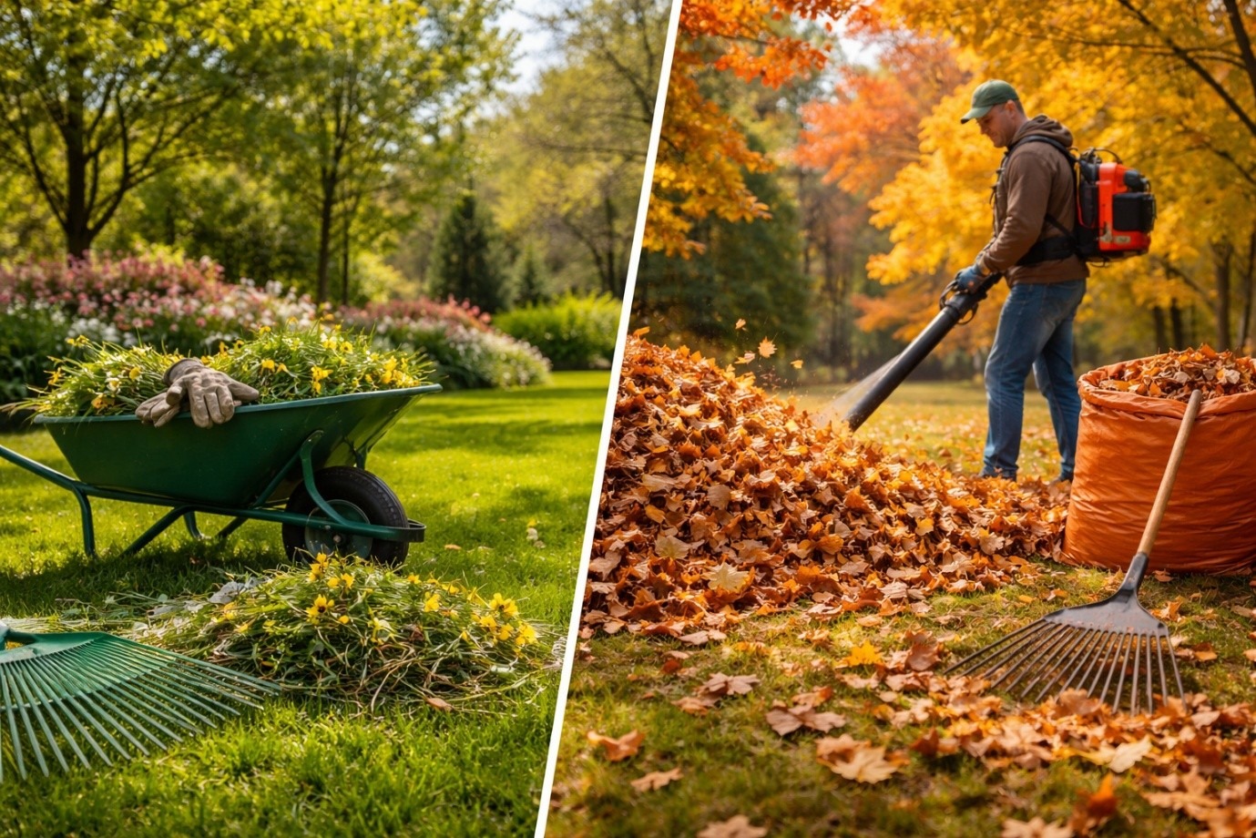 Spring Yard Cleanup vs. Fall Yard Cleanup: What’s the Difference?