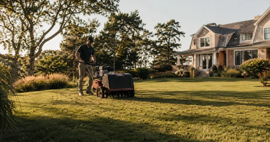 Fall Lawn Care on Martha’s Vineyard: Aeration, Overseeding & Top Dressing